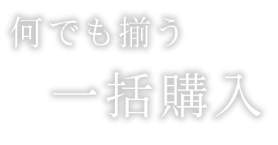 何でも揃う　一括購入