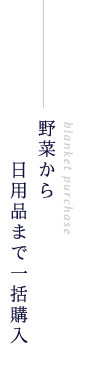 野菜から日用品まで一括購入