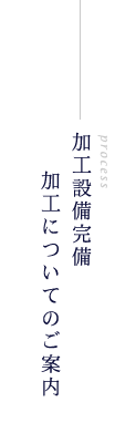 加工設備完備  加工についてのご案内